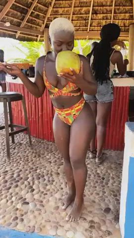 Beach Big Ass Ebony gif