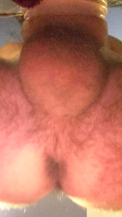 Sack full of cum bouncing as I fuck my fleshlight deep