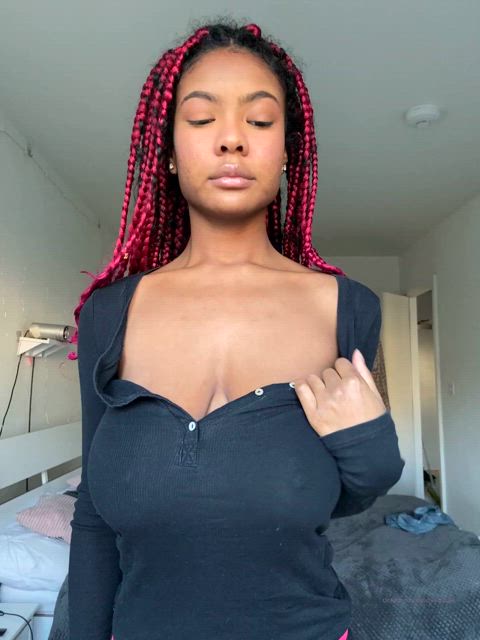 60fps big tits ebony jiggling saggy tits solo ebony-girls ebony-titties just-boobs