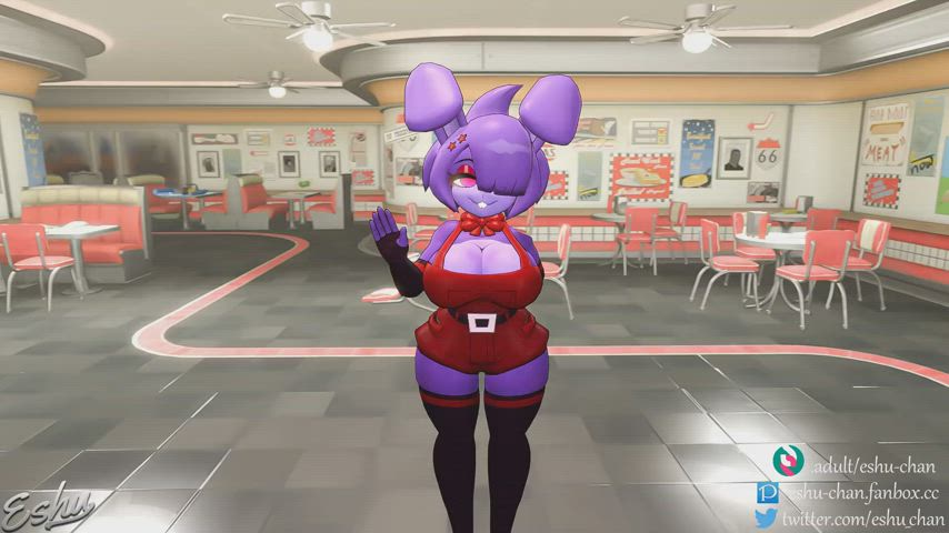 FNAF Bonnie's Busty Bunny Service 3D Hentai