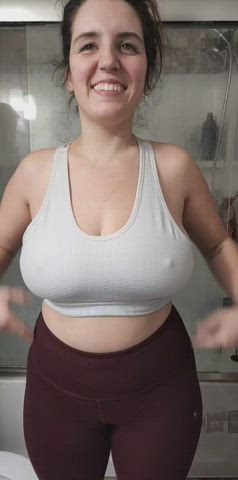 big tits boobs natural tits pawg tits titty drop gif