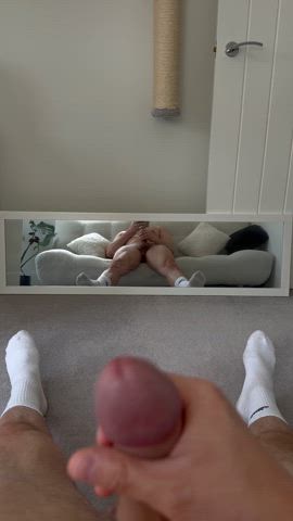 alpha big dick gay male masturbation masturbating gay-slut gif