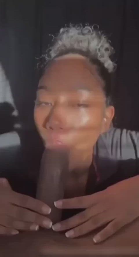 bbc blowjob ebony ebony couple lips throat gif