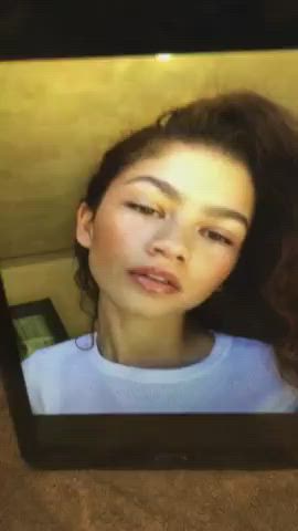 Cumshot Hotwife Tribute Zendaya gif