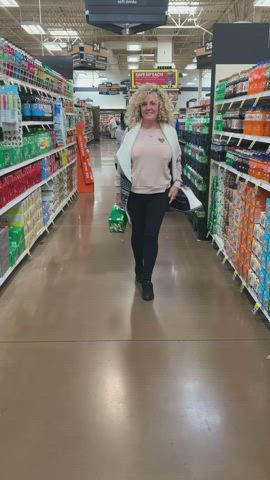 Love going grocery shopping with my sexy wife.