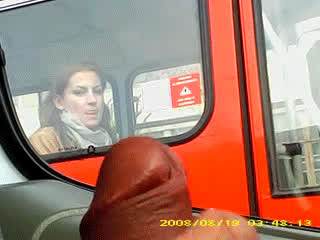 Big Dick Bus Exhibitionist Girl Girl gif