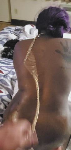 anal ebony interracial leash master/slave oiled pov spanking gif