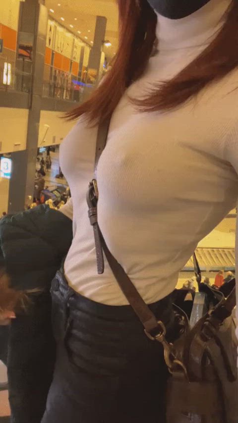 public nipples braless gif