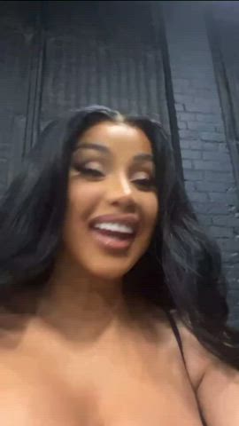 Cardi B (Almost) Nip Slip