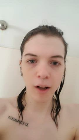 amateur autumn rain big tits cock cute mtf shower teen tgirl trans woman gif