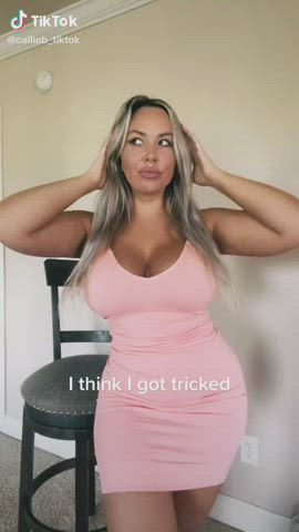 Big Tits Cleavage Handjob Surprise Tease TikTok gif