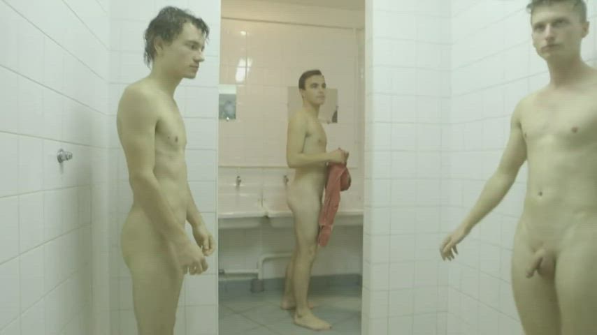balls cock gay shower twink gif