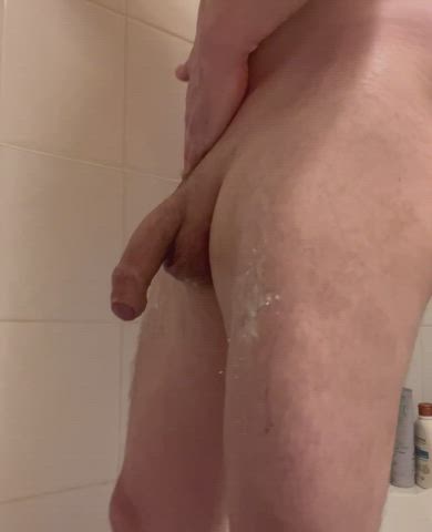 big dick homemade shower tease gif