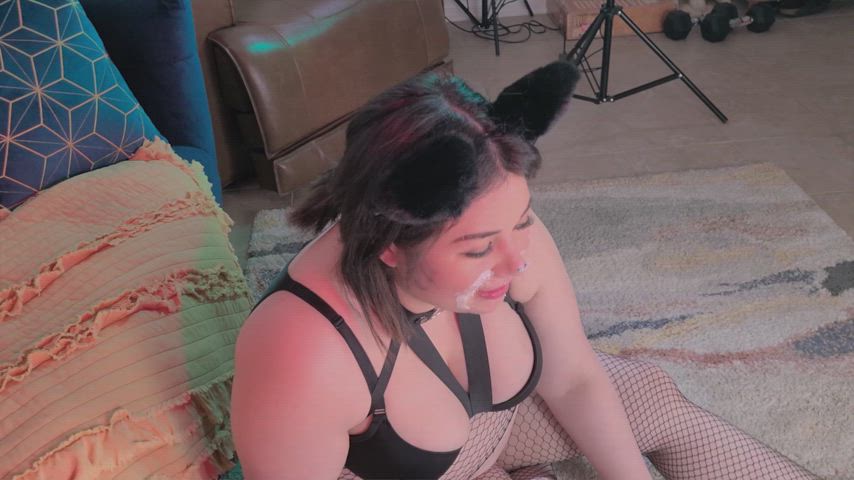 bbw chubby feedee fetish food fetish petplay slave submission submissive gif