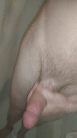 cock jerk off shower gif