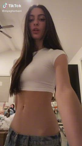 Brunette Jeans TikTok gif