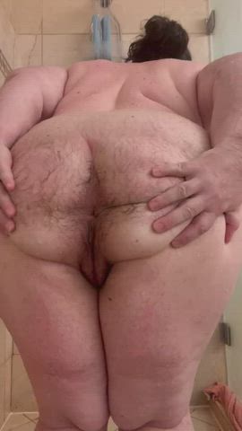 Ass Spread BBW Hairy Ass gif