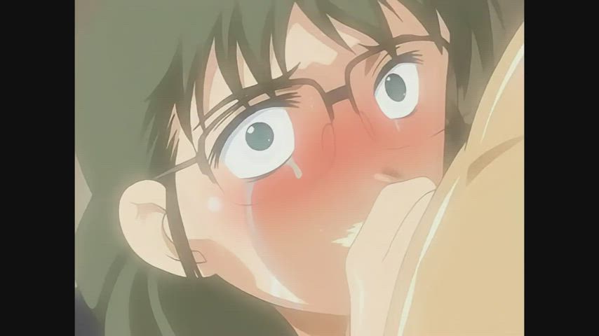 ahegao animation anime blowjob cum in mouth cum swallow hentai teen gif