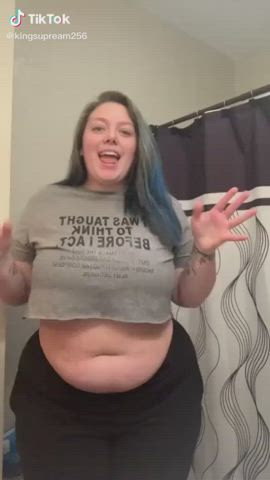 BBW Bouncing Chubby TikTok gif