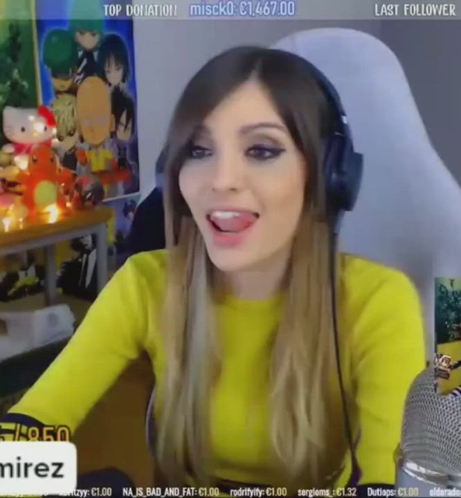 Spanish streamer wants a big load of cum in her mouth