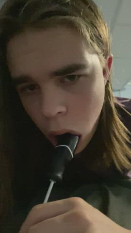 Femboy Oral Toy gif