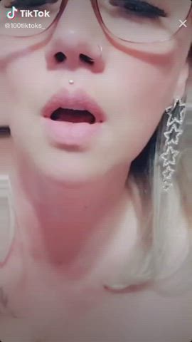 Cum In Mouth TikTok Tongue Fetish gif