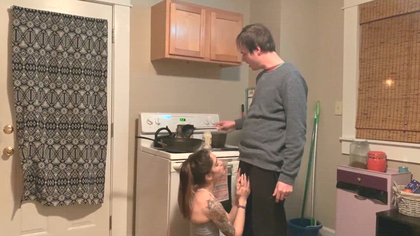 amateur blowjob fellatio kitchen oral sucking blowjobs gif