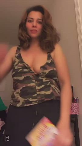 big tits boobs nipple nipslip tiktok tits gif