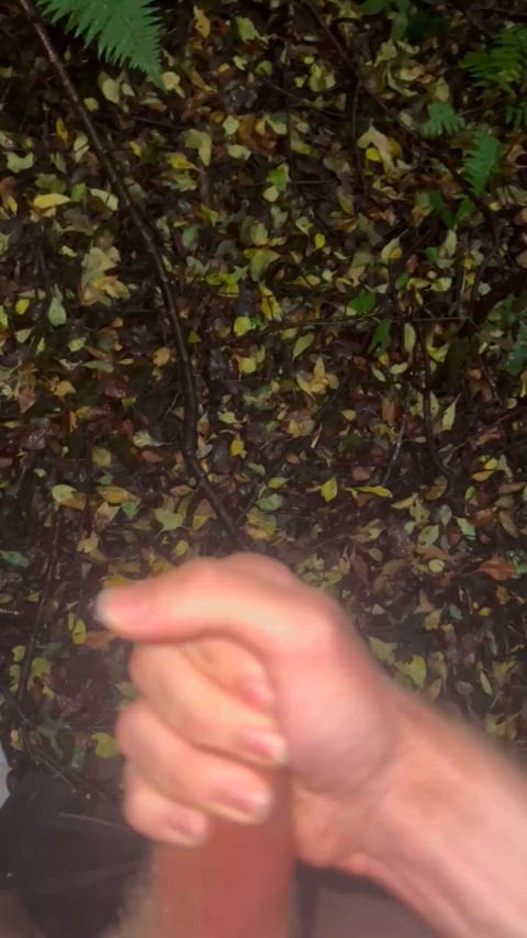 20 - This was so risky cummed near a busy road and path in the rain 🙃