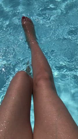 Ass to Pussy Country Girl Swimming Pool gif