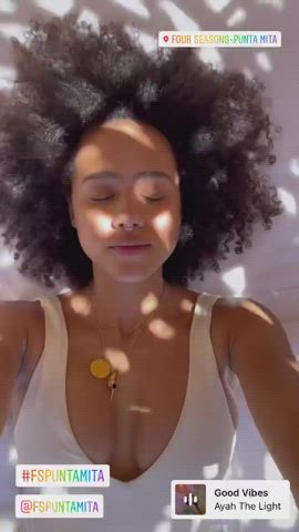 Cleavage Nathalie Emmanuel Swimsuit gif