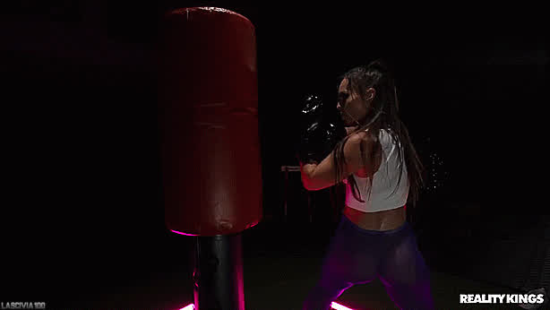 Fitness Gym Kelsi Monroe Latina Tights Workout Yoga Pants gif