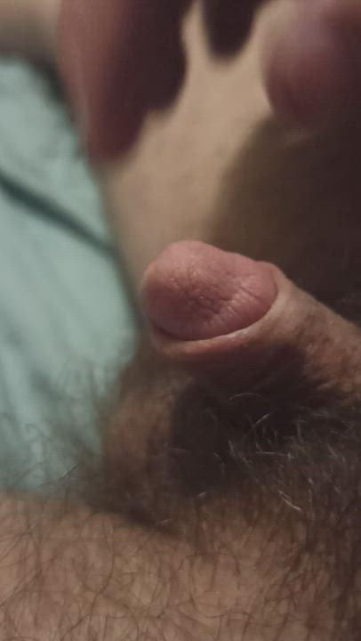 Stroking my hard cock and edging (not allowed to cum)