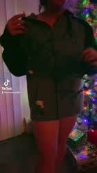 Christmas Cleavage TikTok gif