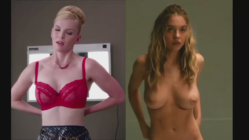 Betty Gilpin Vs Sydney Sweeney, who has better ass and better tits?