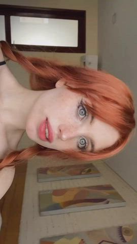 blue eyes cute freckles tiktok gif