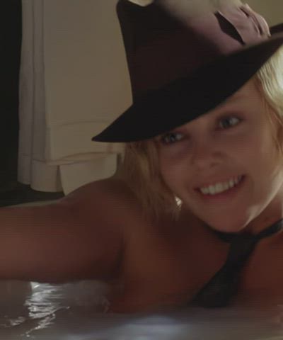 Celebrity Charlize Theron Naked Nipples Sex Tape Tits gif