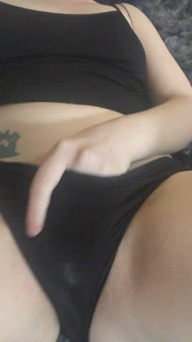 amateur fingering masturbating pov panties tattoo underwear vertical gif