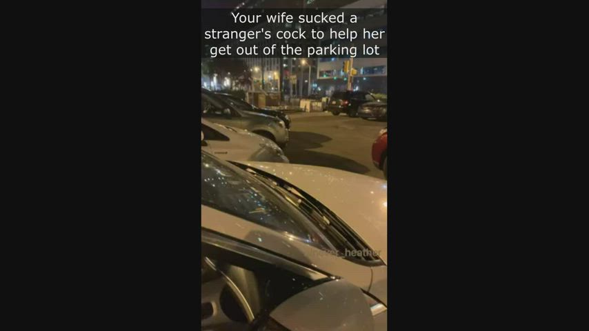 blowjob caption car cheating cuckold flashing freeuse hotwife public gif