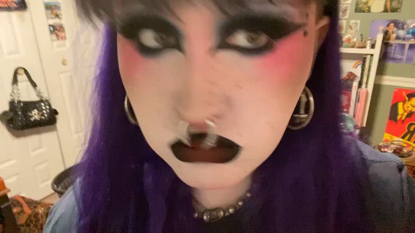 goth nipple piercing pierced gif