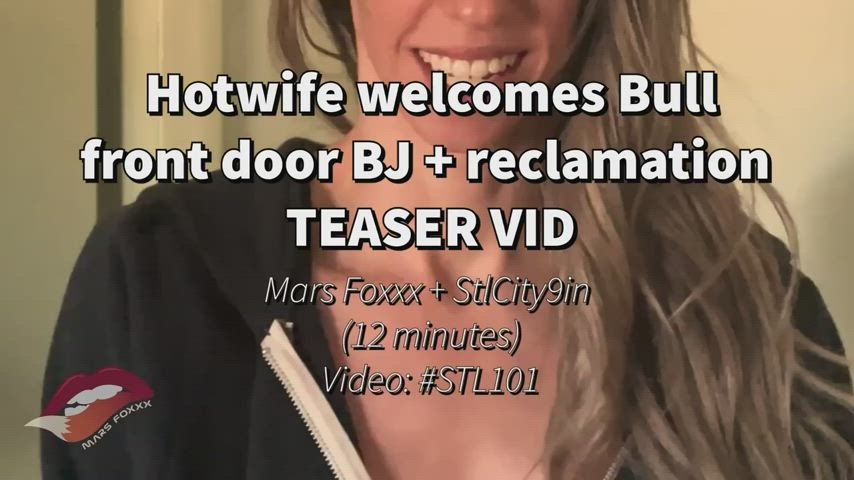 New Hotwife video. Welcoming my bull at the door. (Sound on)