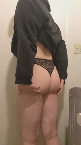 ass big ass booty crossdressing femboy gay jiggling lingerie panties sissy gif