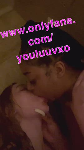 Ebony Lesbian White Girl gif