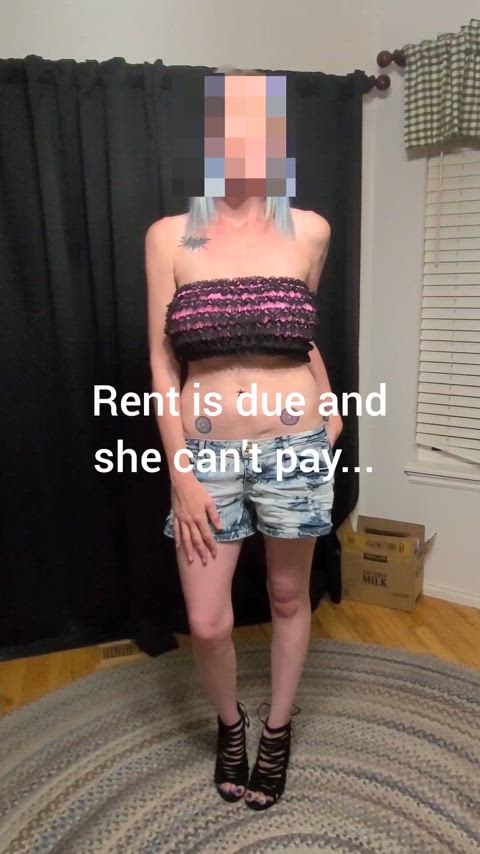 OMG I had to fuck my landlord!! (See me without my mask and wig)