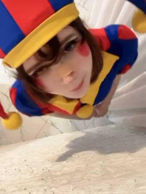 clown clown girl cosplay petite teen gif