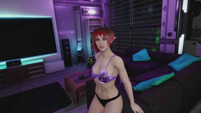 Gamer Girl Teaching VR gif
