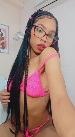 Ebony Latina Lingerie Model Seduction Skinny Teen Webcam gif