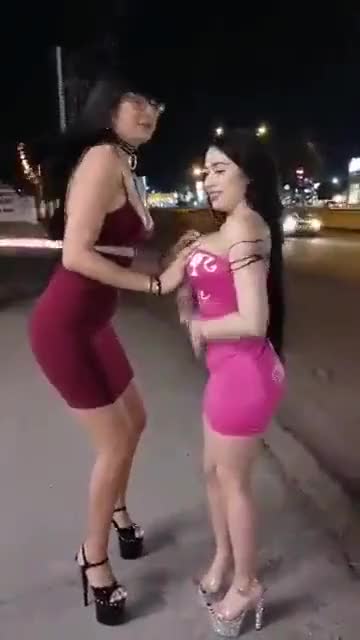 Slutty friends getting naughty on road - Sex Videos