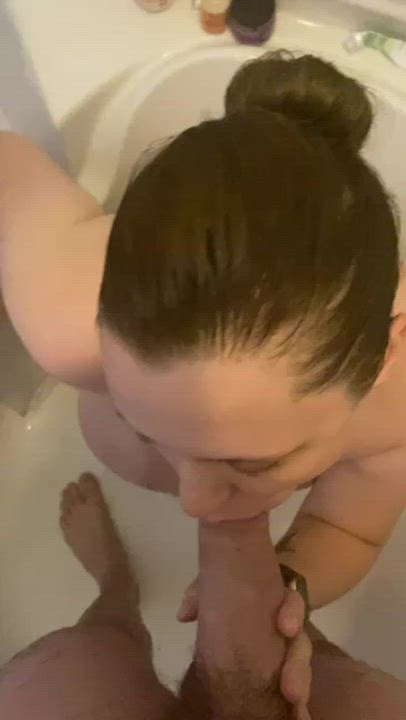 Enjoying my boyfriend's cock in the shower. Thought you might also enjoy ? [F29][M41]