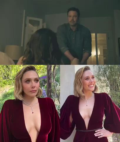 Wish I could suck on Ana de Armas and Elizabeth Olsen’s nipples